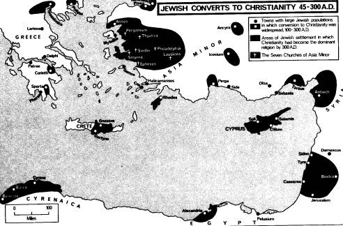 Map of Jewish Christians in early Europe